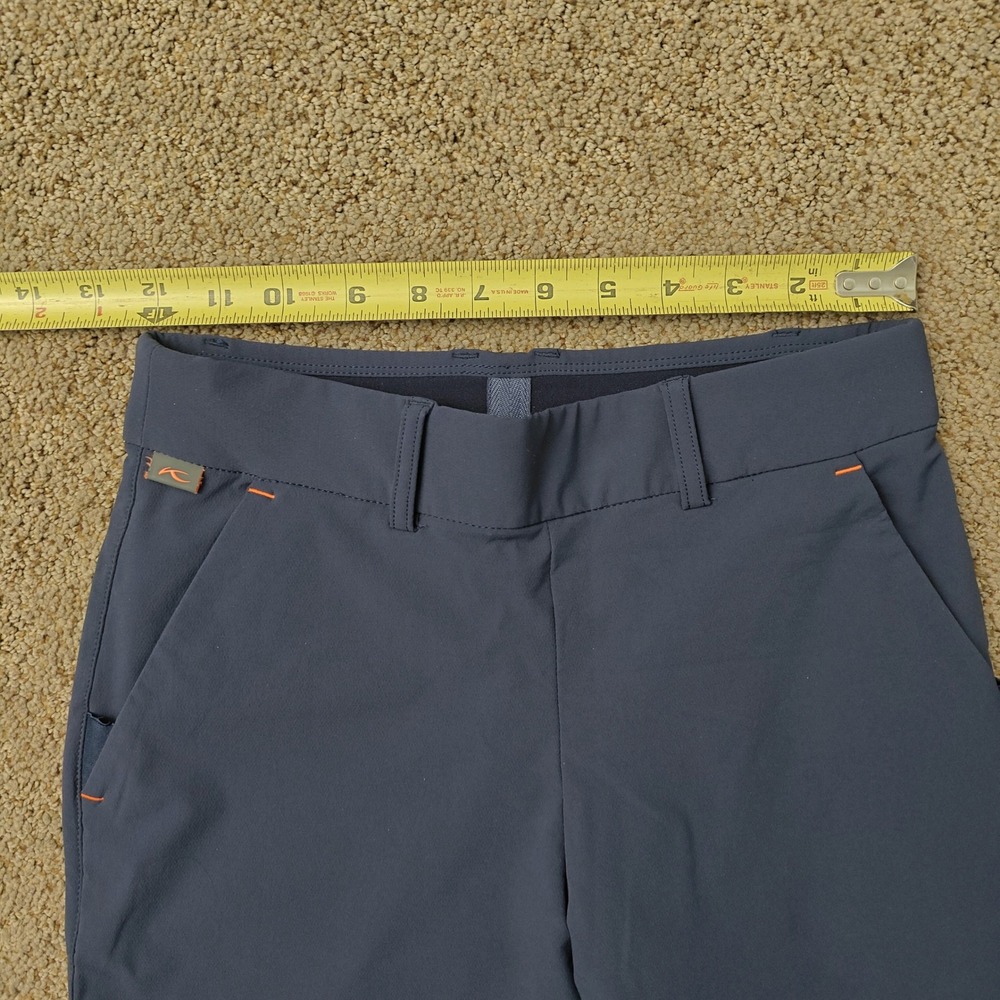 KJUS Women Collagen Straight Pants Navy Blue Slim‎ Fit Golf Trousers Size XS - Picture 11 of 14